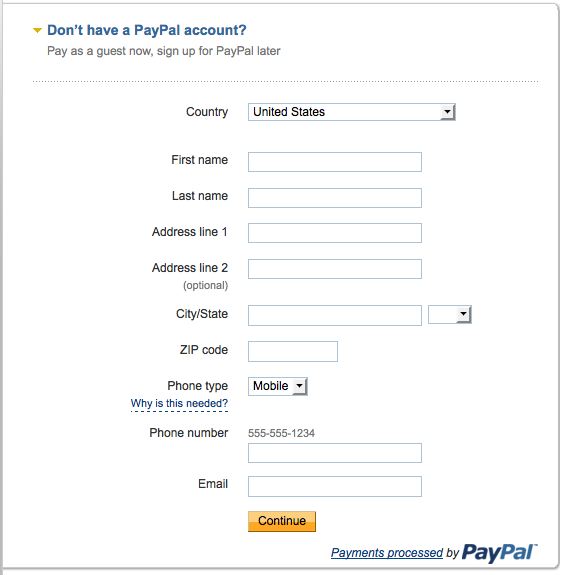 paypal guest